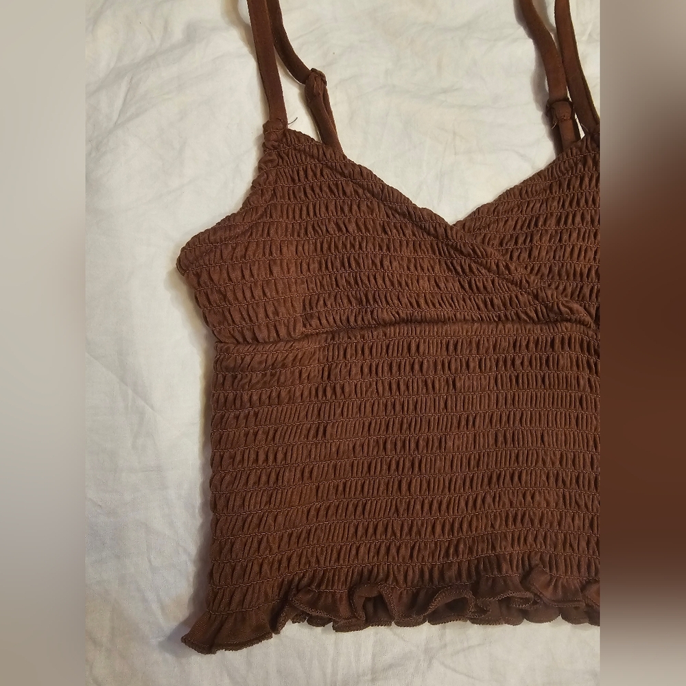 Rue21 Brown Crop Top Size XS - Picture 2 of 9